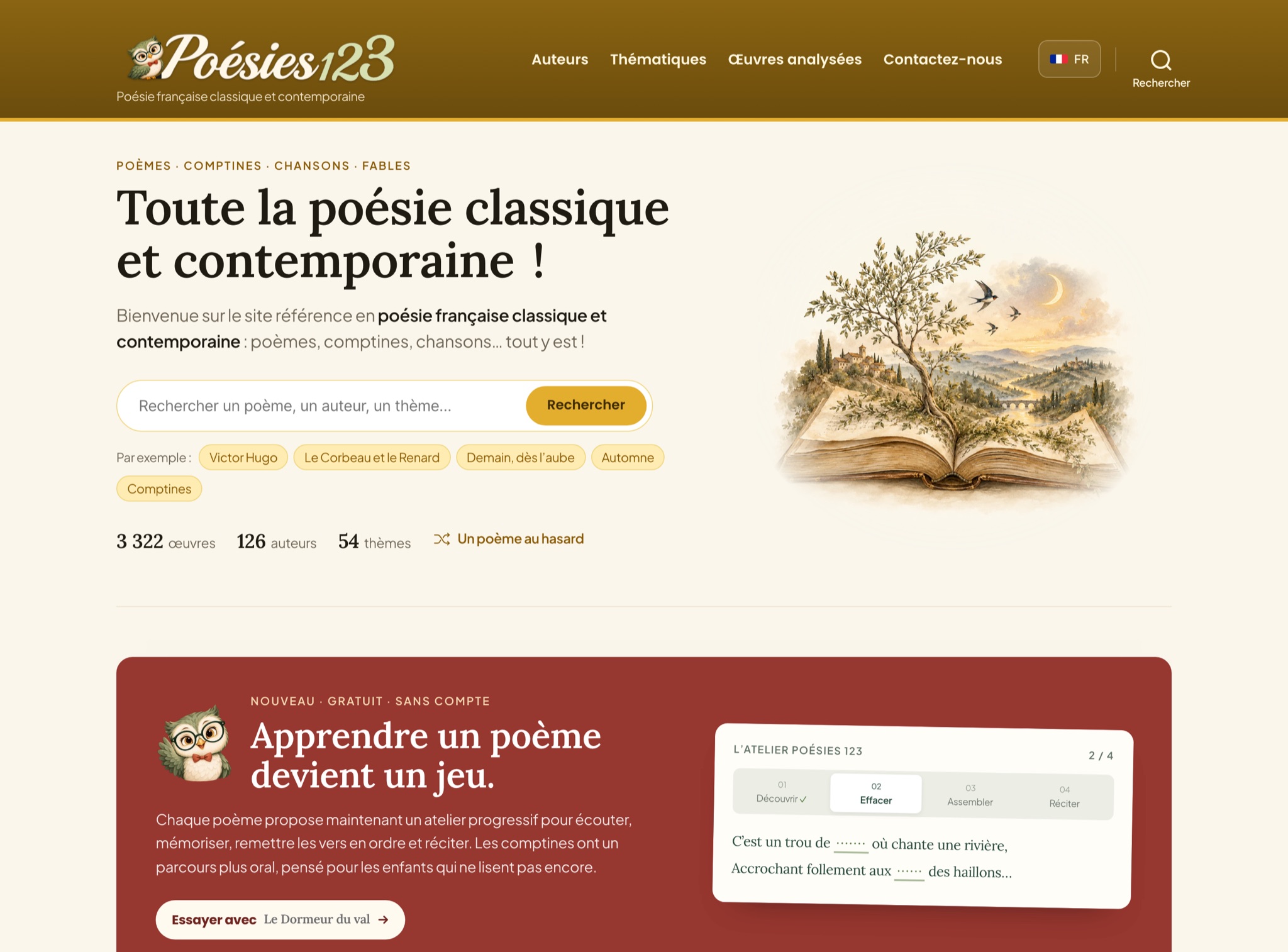 Poésies 123 — page d'accueil
