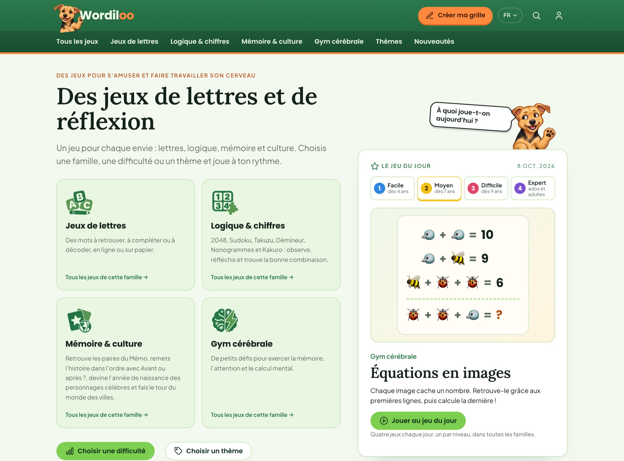 Wordiloo — page d'accueil